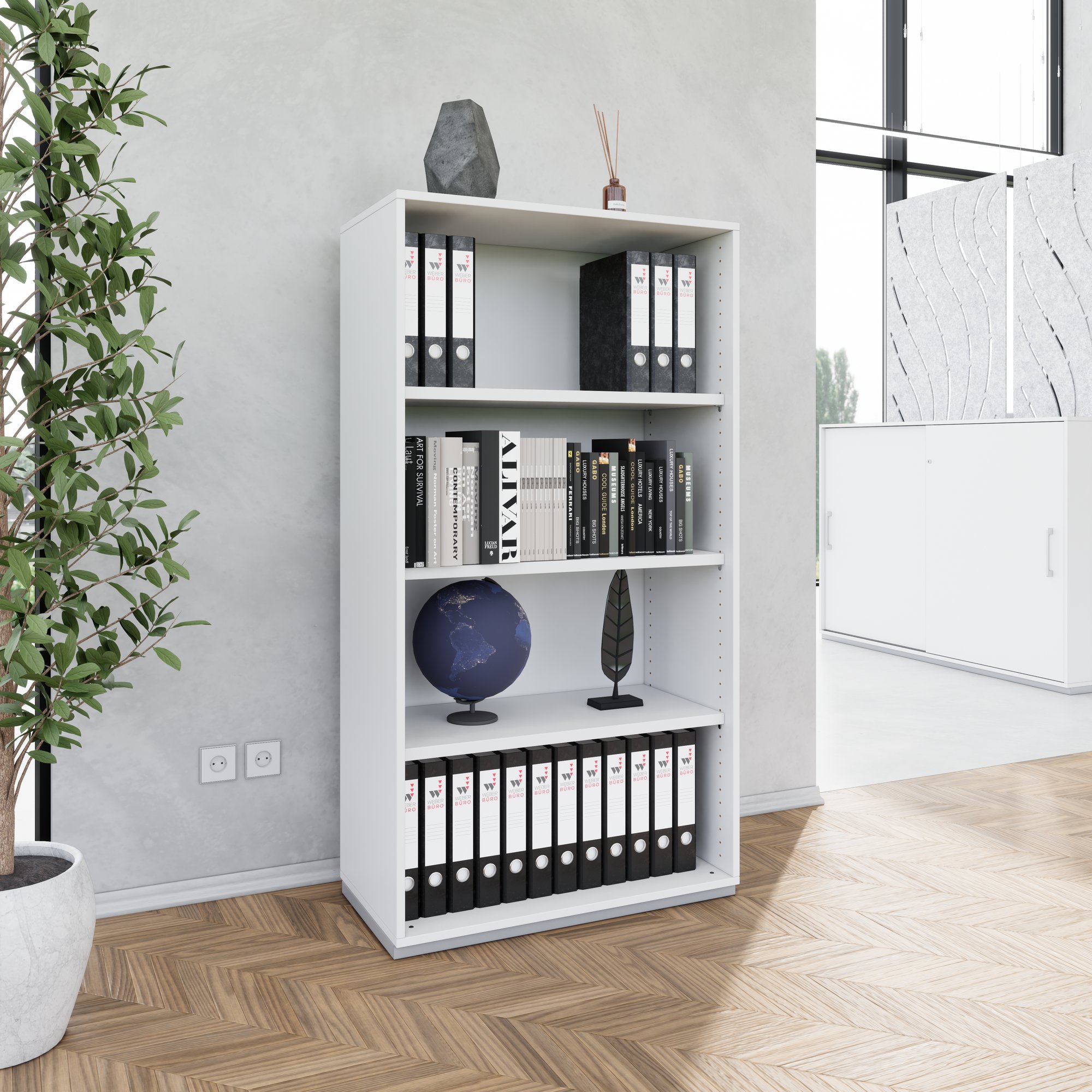 PRO Cabinet scaffale | 4 OH, 400 - 1200 x 1510 mm, grigio - 3 Main Image