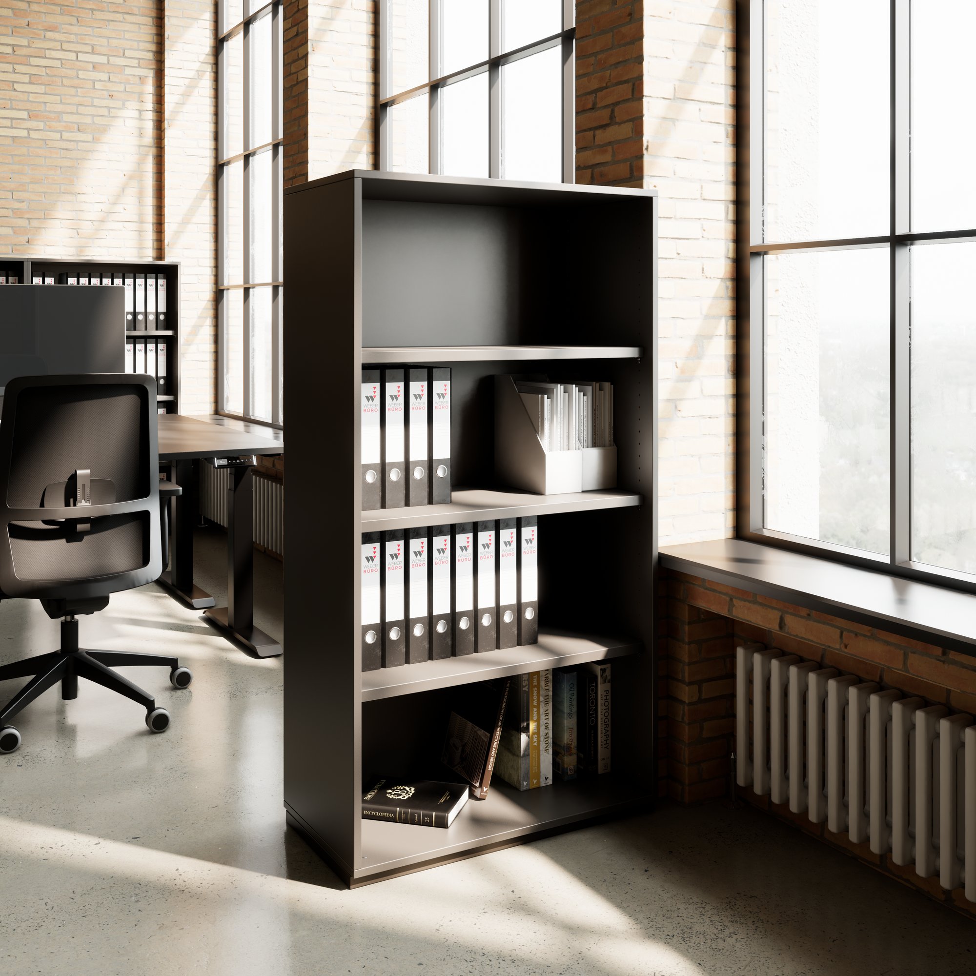 PRO Cabinet scaffale | 4 OH, 400 - 1200 x 1510 mm, grafite - 12 Main Image
