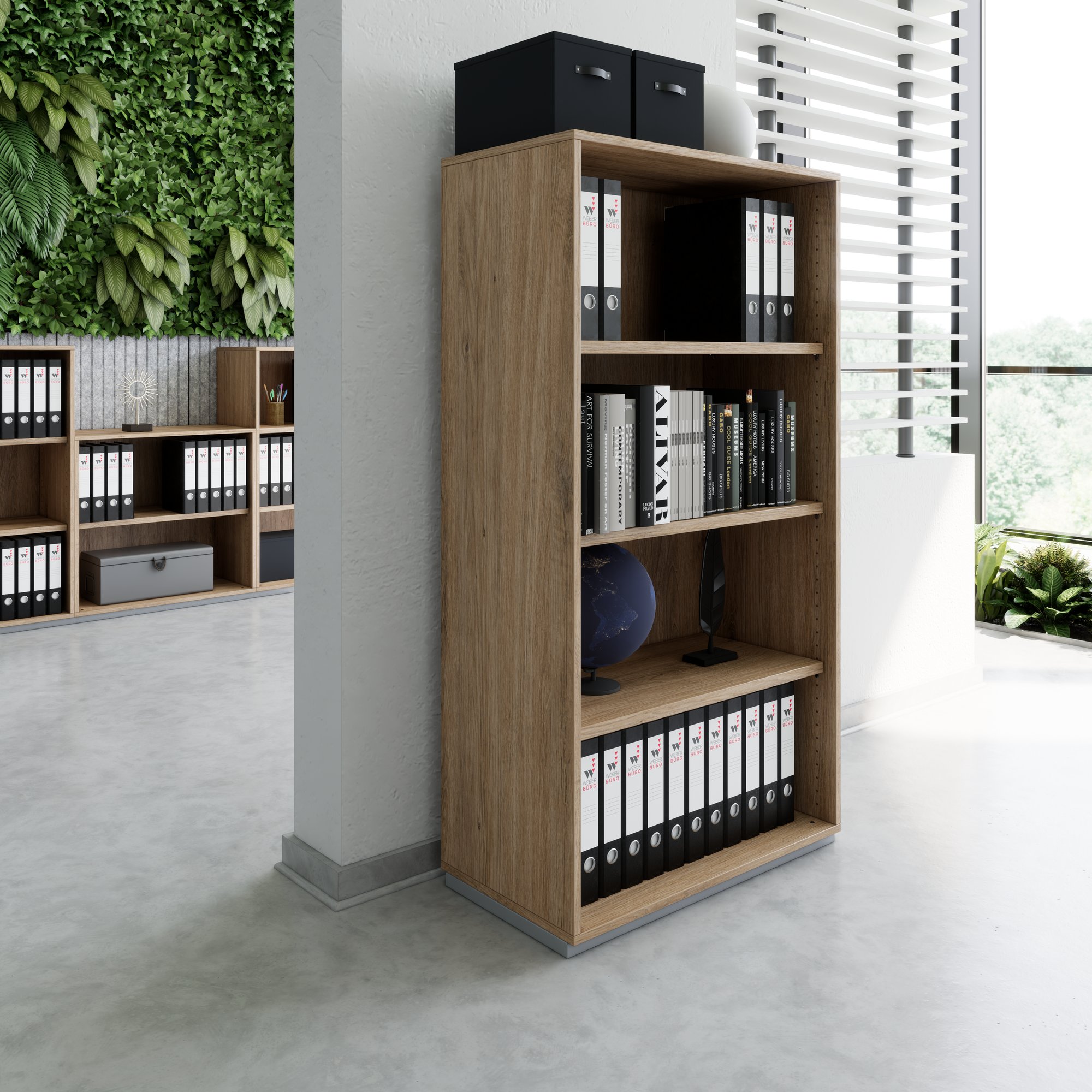 PRO Cabinet scaffale | 4 OH, 400 - 1200 x 1510 mm, quercia naturale - 12 Main Image