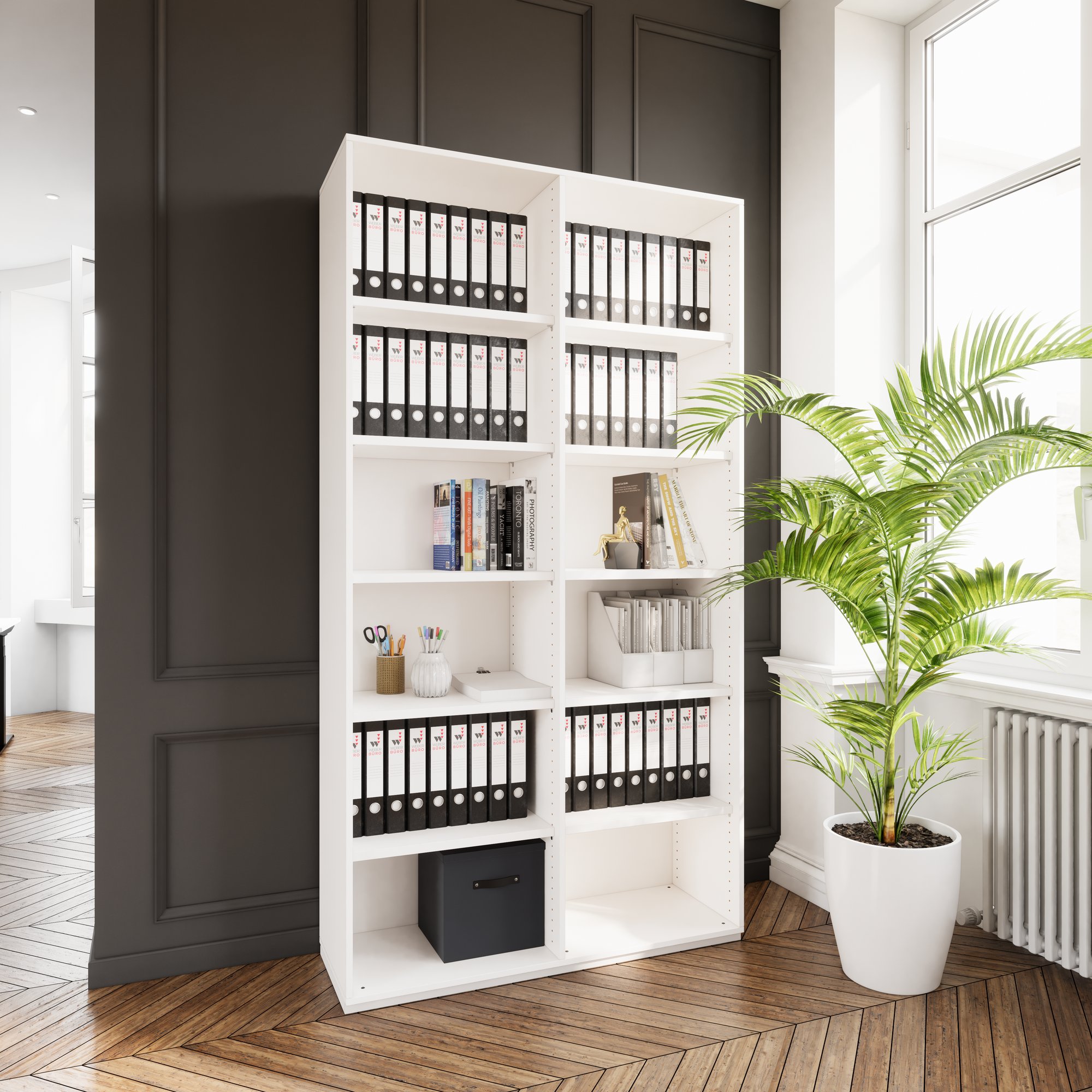 PRO Armoire d'étagère | 6 oh, 400 - 1200 x 2250 mm, blanc - 12 Main Image