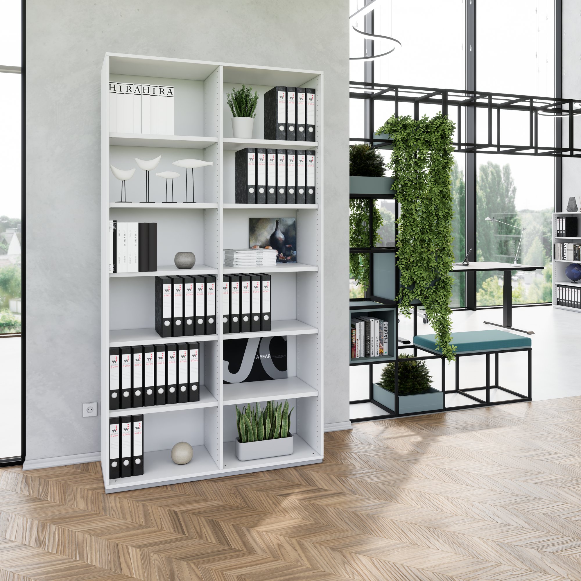 PRO Armoire d'étagère | 6 oh, 400 - 1200 x 2250 mm, gris - 12 Main Image