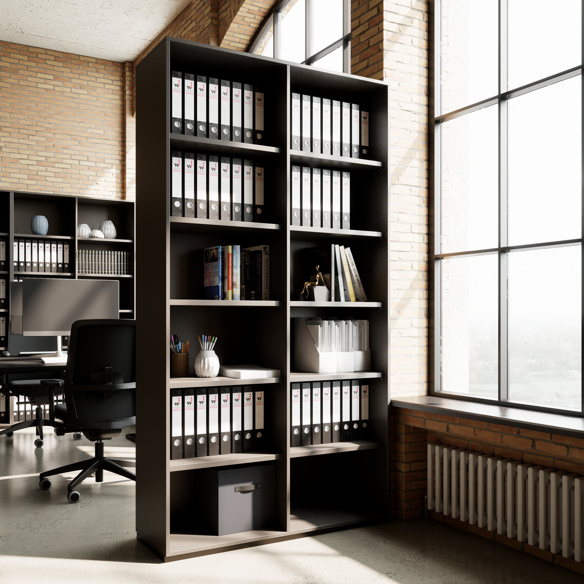 PRO Cabinet scaffale | 6 OH, 400 - 1200 x 2250 mm, grafite - 12 Main Image