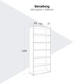 PRO Cabinet scaffale | 6 OH, 400 - 1200 x 2250 mm, grafite - 11 Thumbnail Image