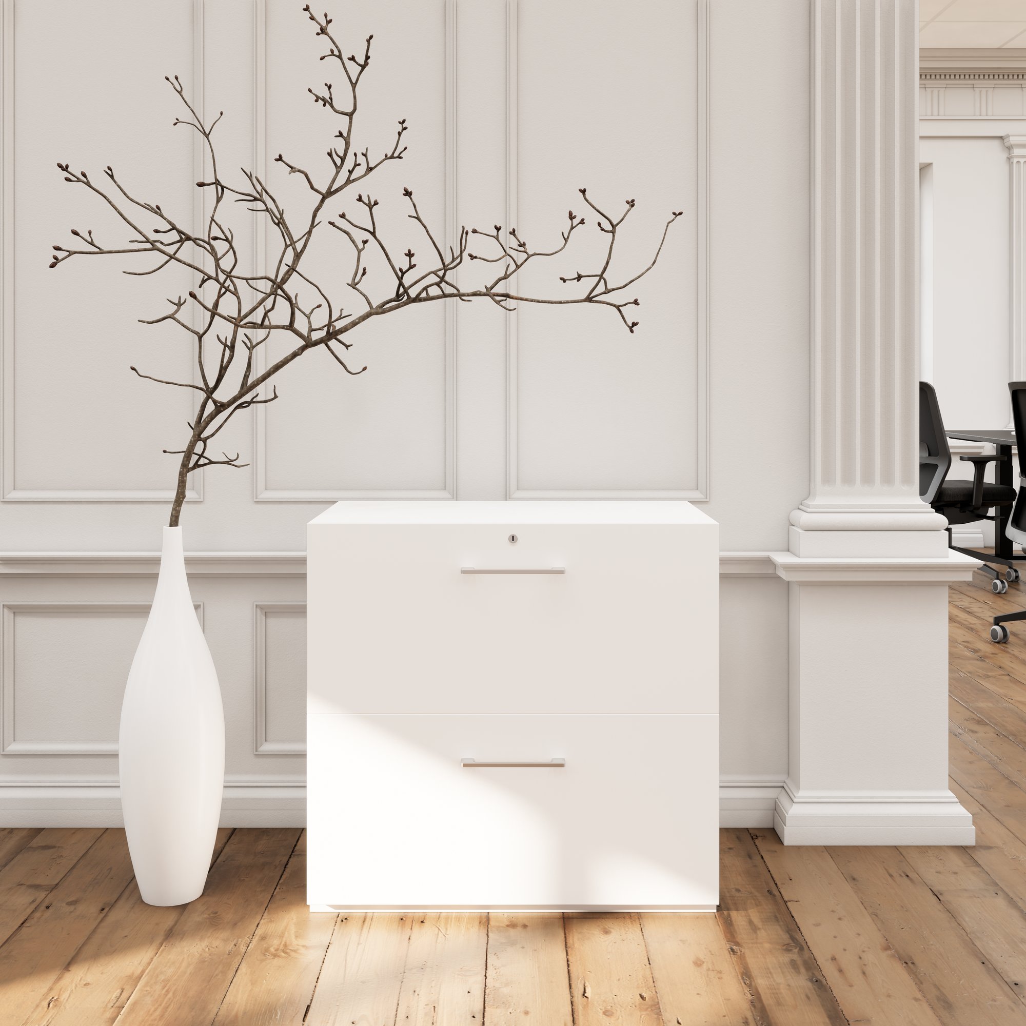 PRO Topping Register Gabinet | 2 OH, 800 x 770 mm, corpus incollato, bianco - 13 Main Image