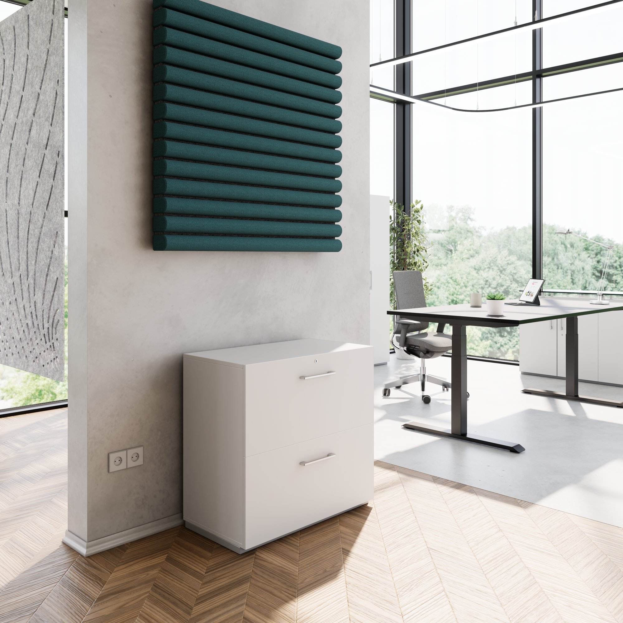 PRO Topping Register Gabinet | 2 OH, 800 x 770 mm, corpus incollato, grigio - 13 Main Image