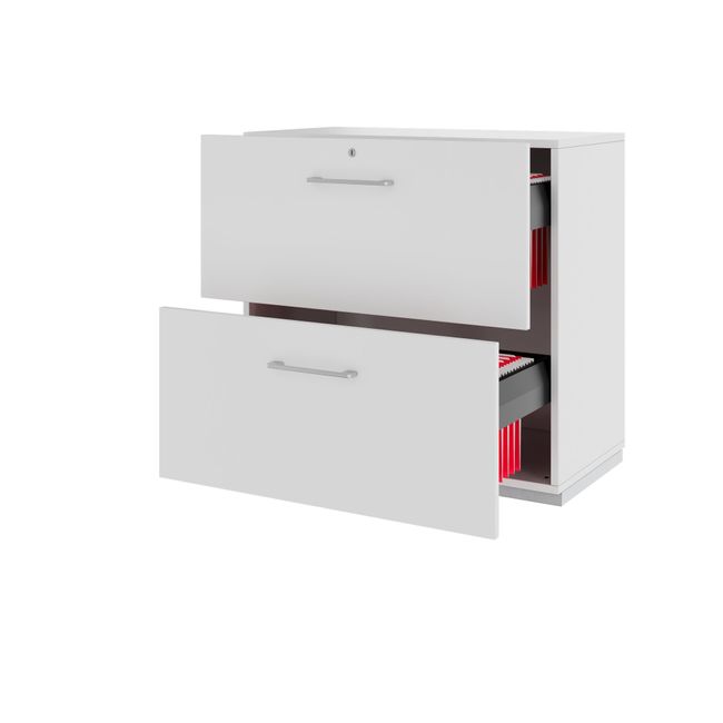 PRO Hängeregisterschrank | 2 OH, 800 x 770 mm, verleimter Korpus, Grau