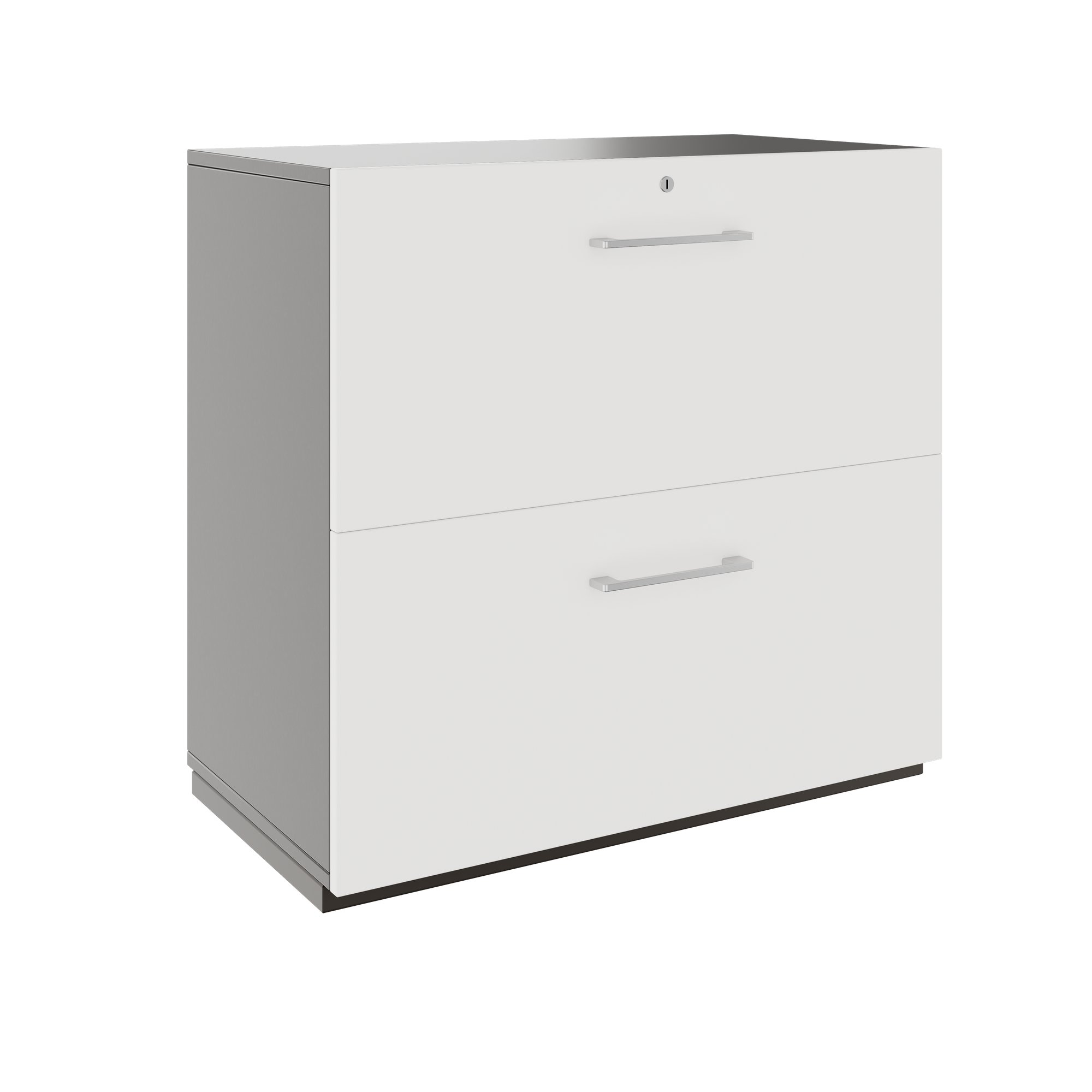 PRO Topping Register Gabinet | 2 OH, 800 x 770 mm, corpus incollato, grafite / bianco - 1 Main Image
