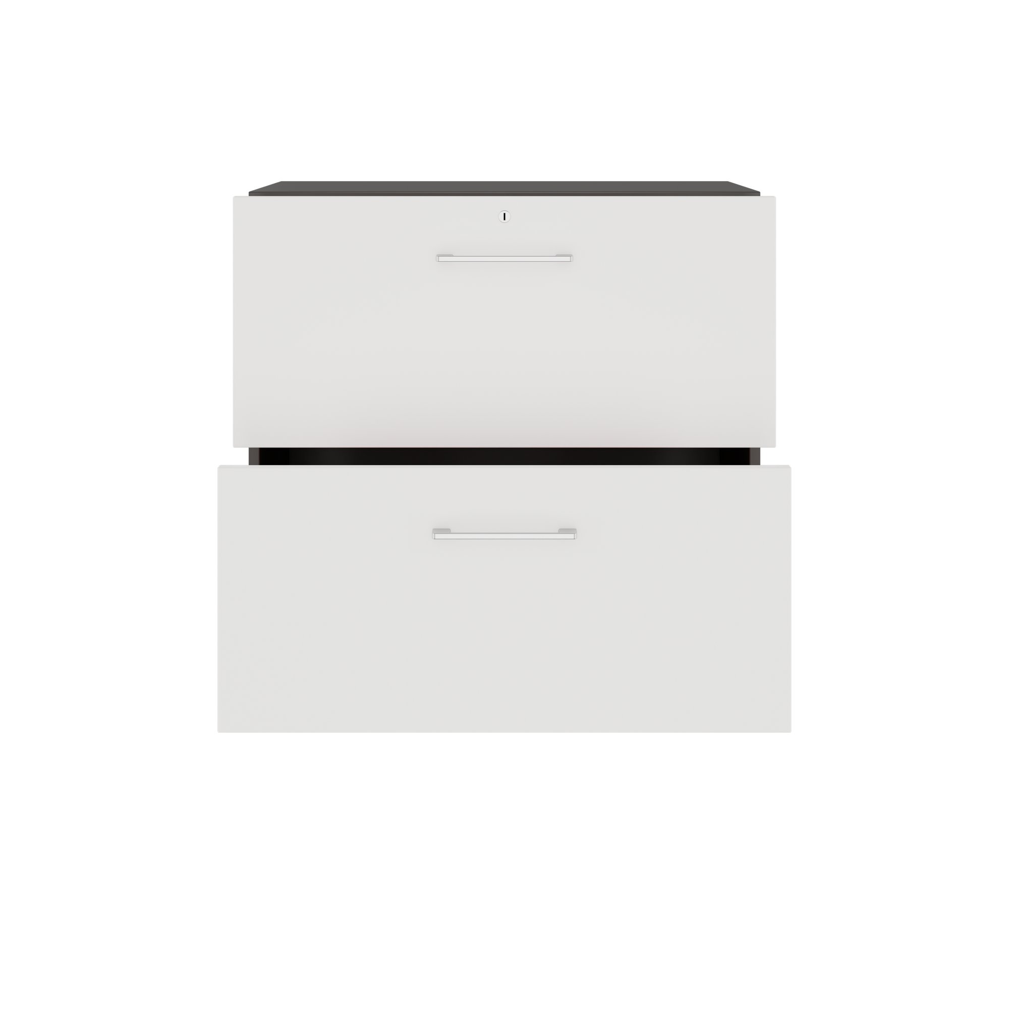 PRO Topping Register Gabinet | 2 OH, 800 x 770 mm, corpus incollato, grafite / bianco - 3 Main Image