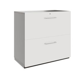 PRO Hängeregisterschrank | 2 OH, 800 x 770 mm, verleimter Korpus, Graphit / Weiß