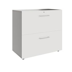 PRO Hängeregisterschrank | 2 OH, 800 x 770 mm, verleimter Korpus, Graphit / Weiß