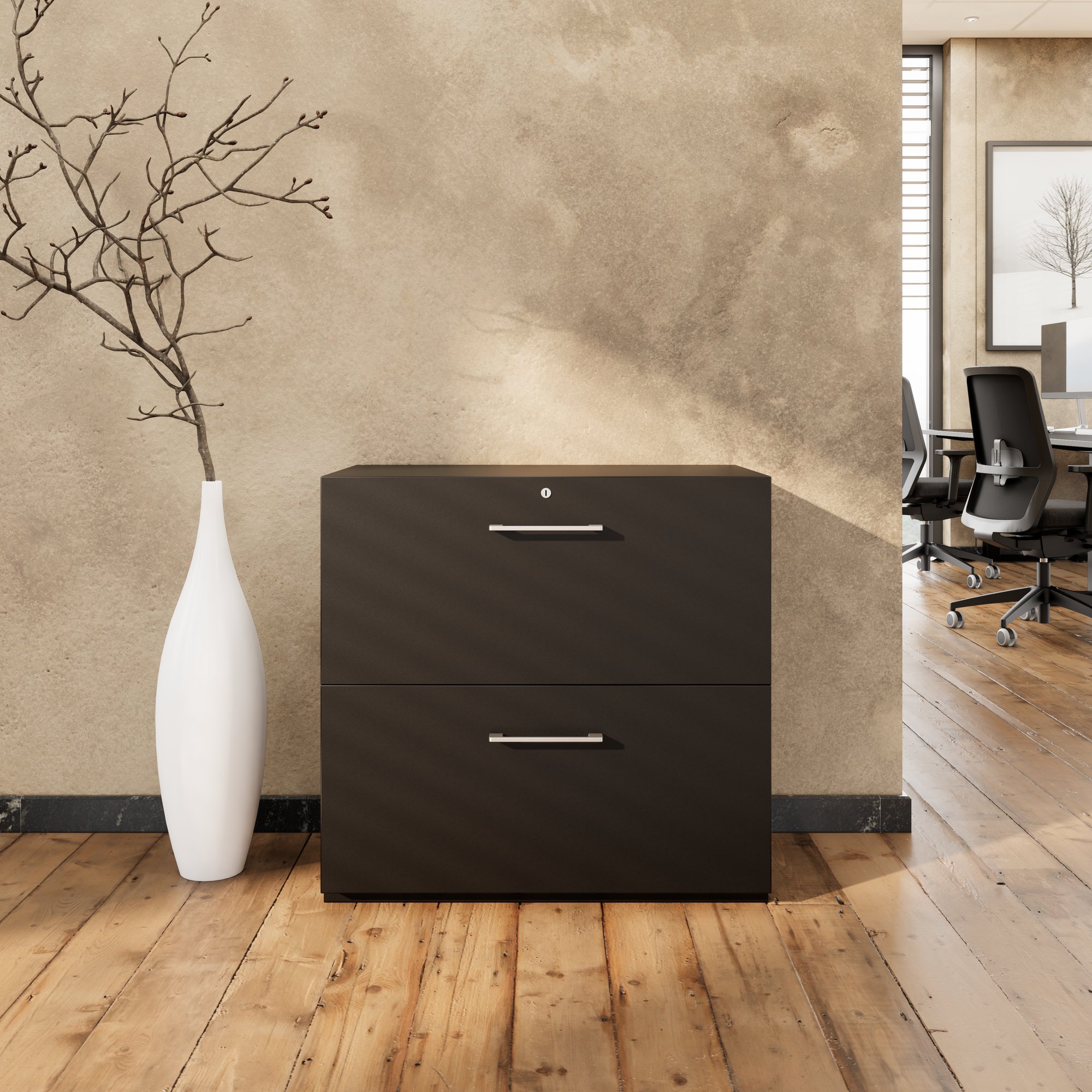 PRO Topping Register Gabinet | 2 OH, 800 x 770 mm, corpus incollato, nero - 13 Main Image