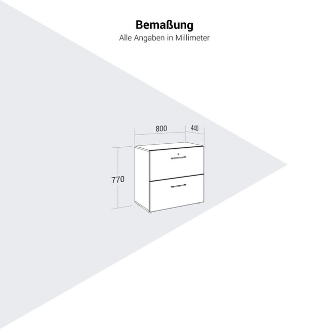 PRO Hängeregisterschrank | 2 OH, 800 x 770 mm, verleimter Korpus, Schwarz PRO Hängeregisterschrank | 2 OH, 800 x 770 mm, verleimter Korpus, Schwarz