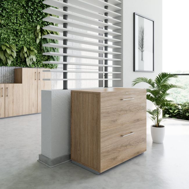 PRO Hängeregisterschrank | 2 OH, 800 x 770 mm, verleimter Korpus, Natureiche