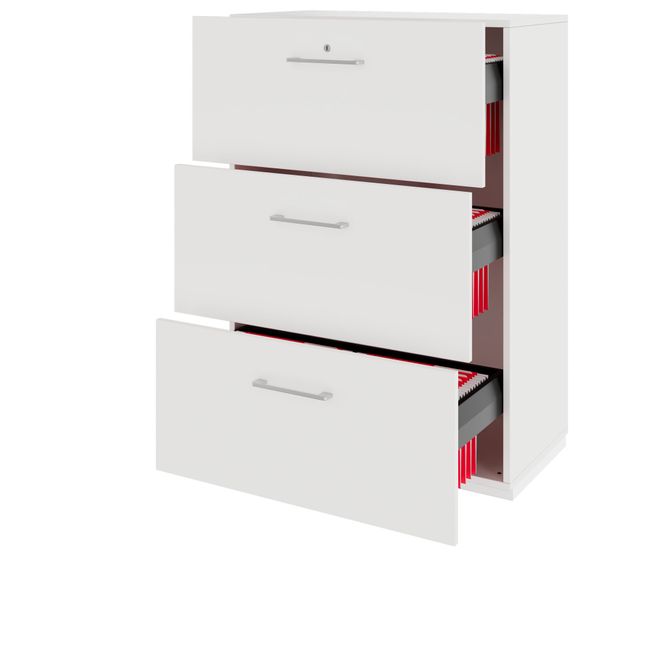 PRO Hängeregisterschrank | 3 OH, 800 x 1140 mm, verleimter Korpus, Weiß PRO Hängeregisterschrank | 3 OH, 800 x 1140 mm, verleimter Korpus, Weiß