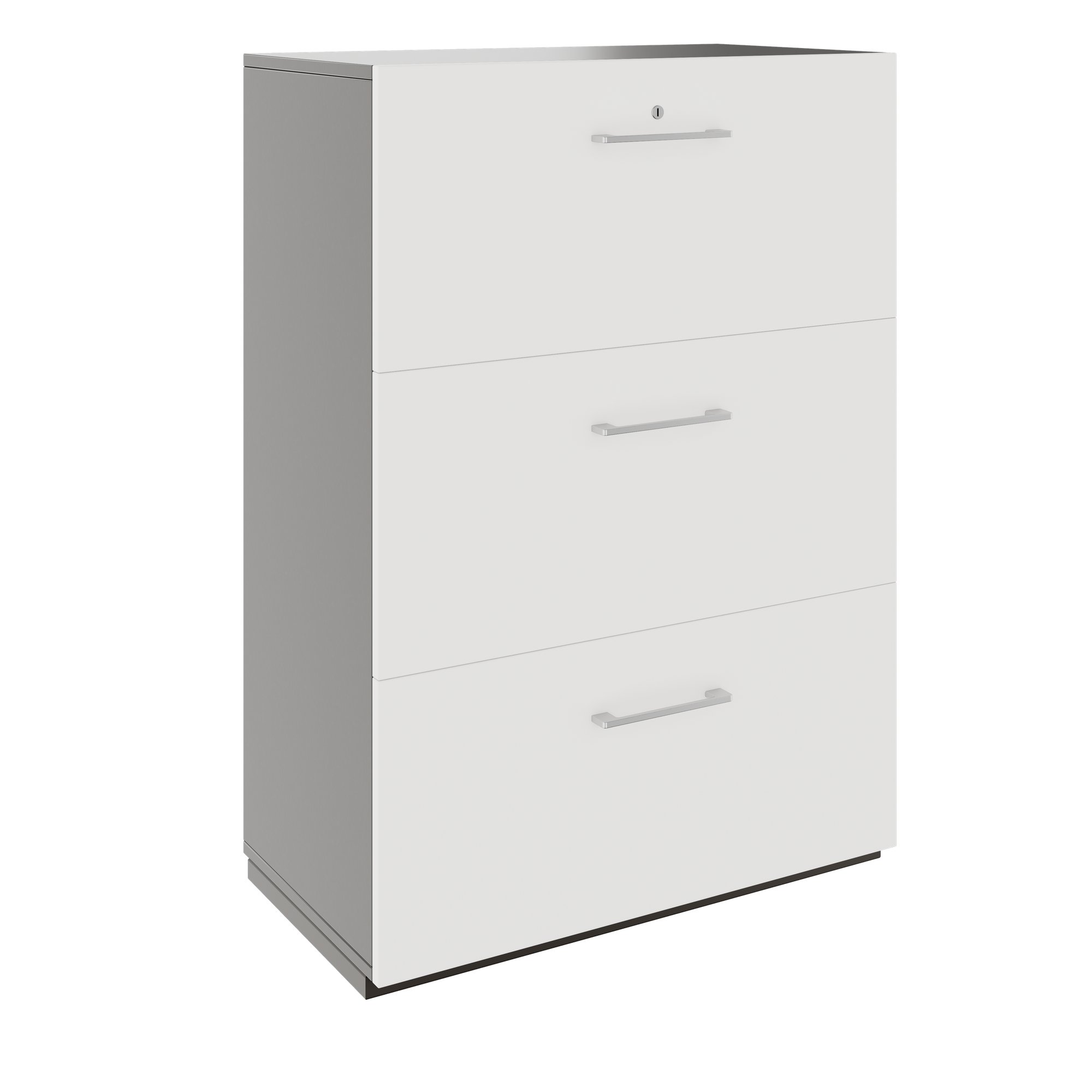 PRO Topping Register Gabinet | 3 OH, 800 x 1140 mm, corpus incollato, grafite / bianco - 1 Main Image