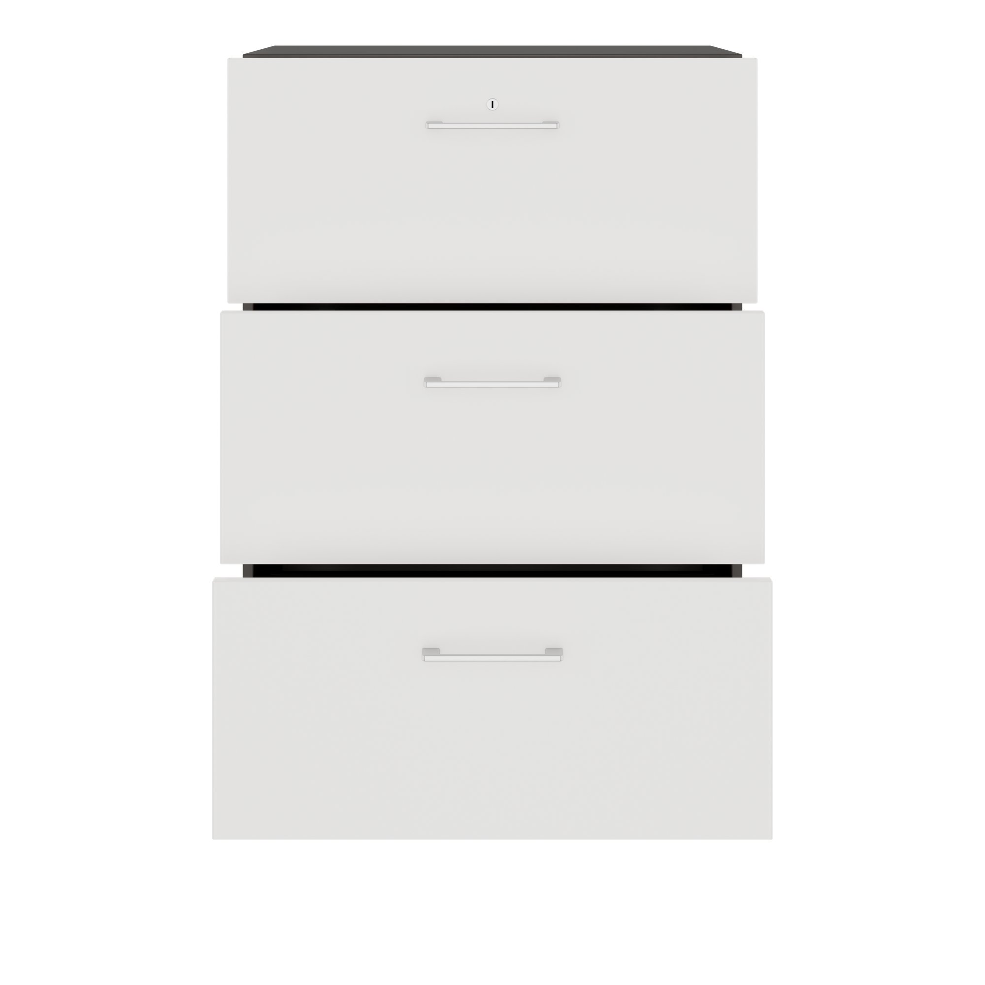 PRO Topping Register Gabinet | 3 OH, 800 x 1140 mm, corpus incollato, grafite / bianco - 4 Main Image