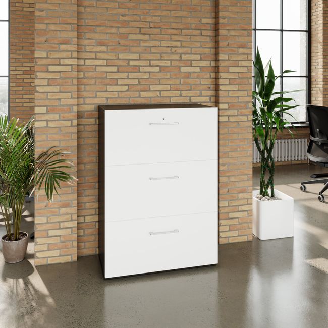 PRO Hängeregisterschrank | 3 OH, 800 x 1140 mm, verleimter Korpus, Graphit / Weiß PRO Hängeregisterschrank | 3 OH, 800 x 1140 mm, verleimter Korpus, Graphit / Weiß