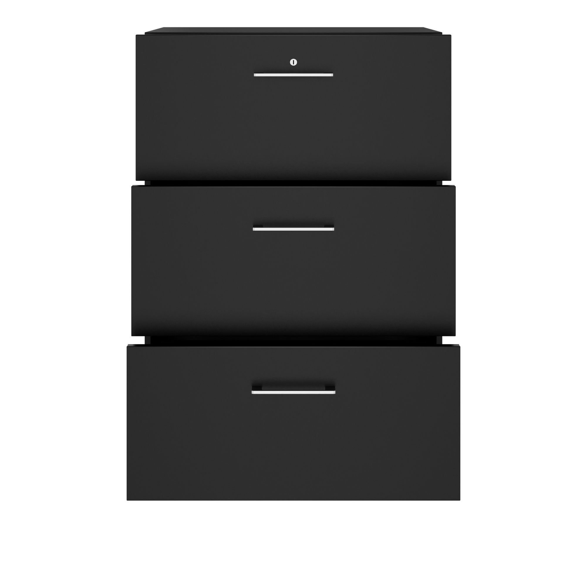 PRO Topping Register Gabinet | 3 OH, 800 x 1140 mm, corpus incollato, nero - 3 Main Image