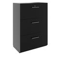 PRO Hängeregisterschrank | 3 OH, 800 x 1140 mm, verleimter Korpus, Schwarz