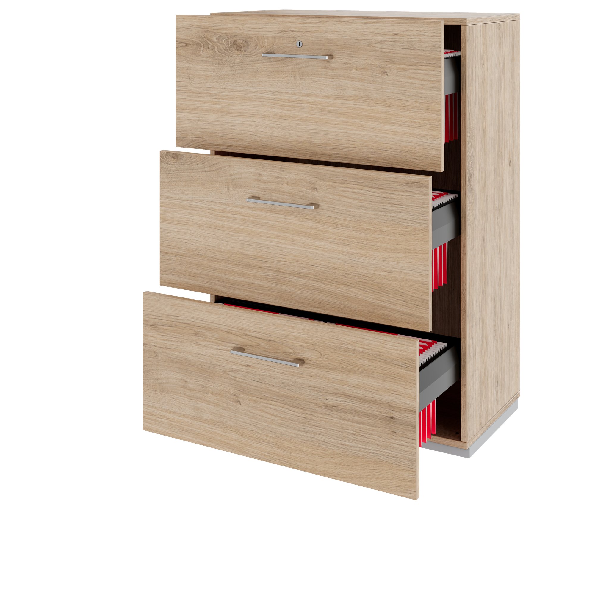 PRO Topping Register Gabinet | 3 OH, 800 x 1140 mm, corpus incollato, quercia naturale - 5 Main Image