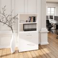PRO Topping Register Gabinet | 4 OH, 800 x 1510 mm, corpus incollato, con scaffale, bianco - 13 Thumbnail Image