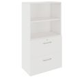 PRO Topping Register Gabinet | 4 OH, 800 x 1510 mm, corpus incollato, con scaffale, bianco - 1 Thumbnail Image