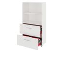 PRO Topping Register Gabinet | 4 OH, 800 x 1510 mm, corpus incollato, con scaffale, bianco - 4 Thumbnail Image