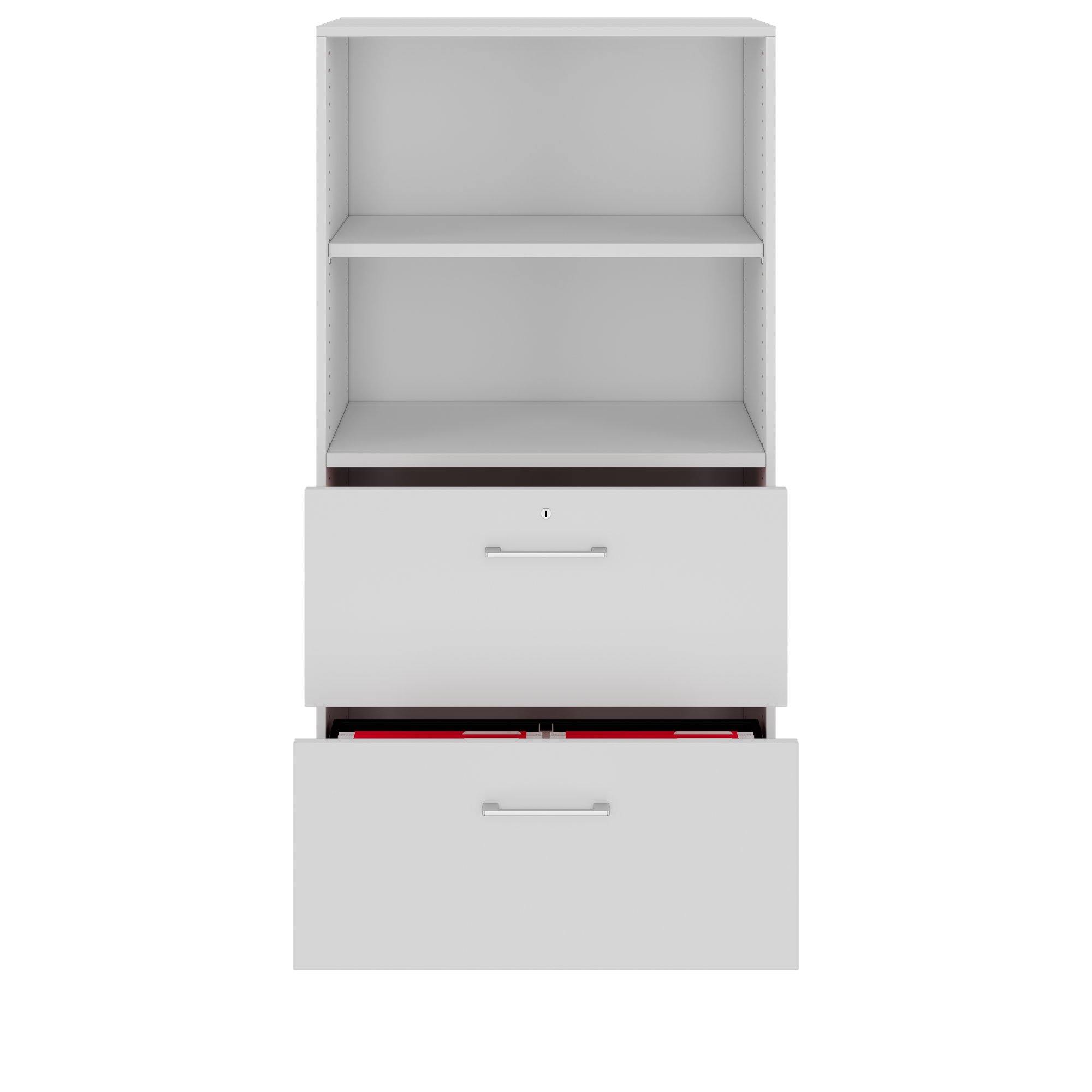 PRO Topping Register Gabinet | 4 OH, 800 x 1510 mm, corpus incollato, con scaffale, grigio - 3 Main Image