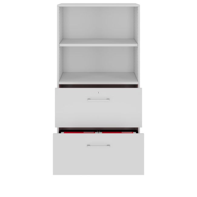 PRO Hängeregisterschrank | 4 OH, 800 x 1510 mm, verleimter Korpus, mit Regal, Grau PRO Hängeregisterschrank | 4 OH, 800 x 1510 mm, verleimter Korpus, mit Regal, Grau
