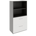 PRO Hängeregisterschrank | 4 OH, 800 x 1510 mm, verleimter Korpus, mit Regal, Graphit / Weiß PRO Hängeregisterschrank | 4 OH, 800 x 1510 mm, verleimter Korpus, mit Regal, Graphit / Weiß