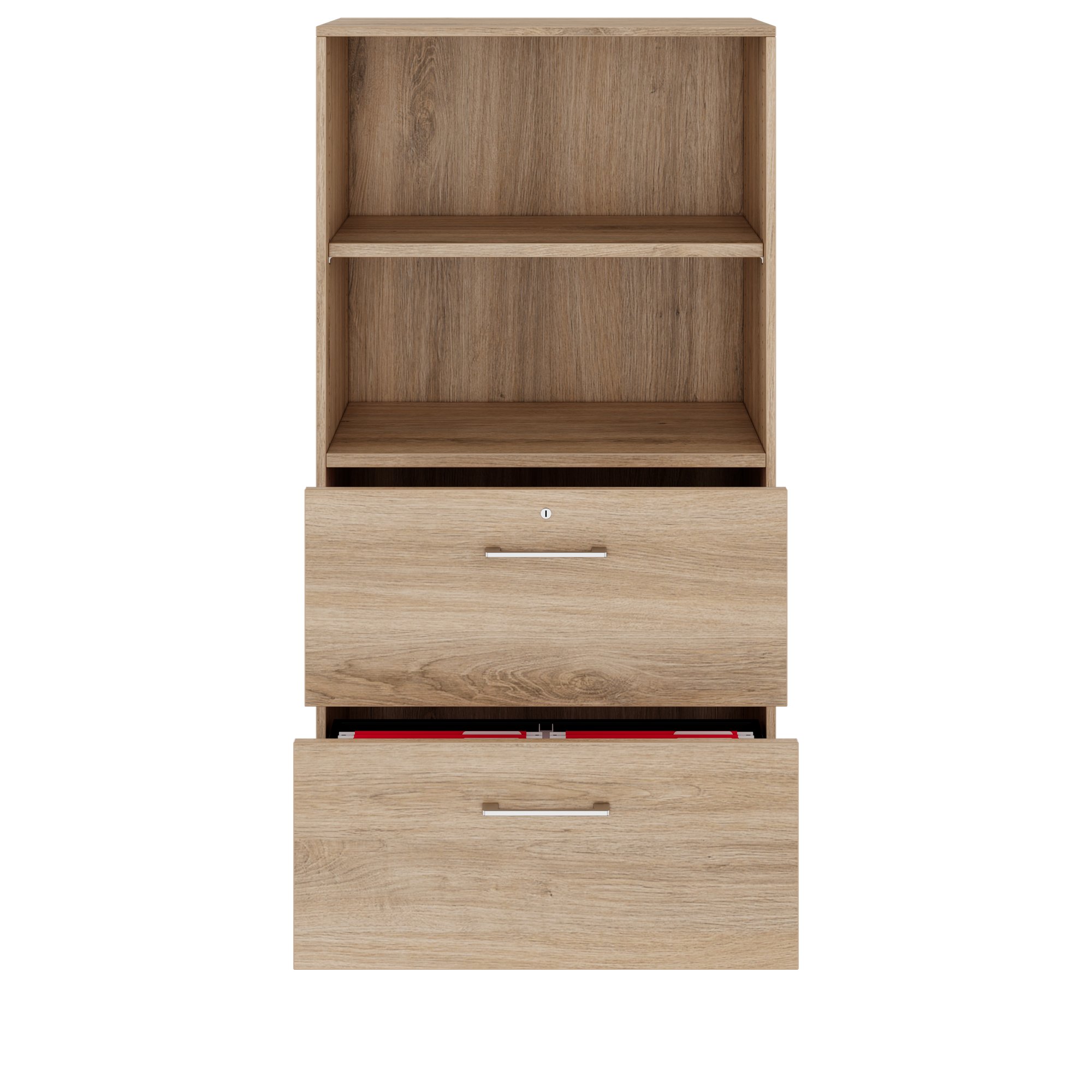 PRO Topping Register Gabinet | 4 OH, 800 x 1510 mm, corpus incollato, con scaffale, area naturale - 3 Main Image