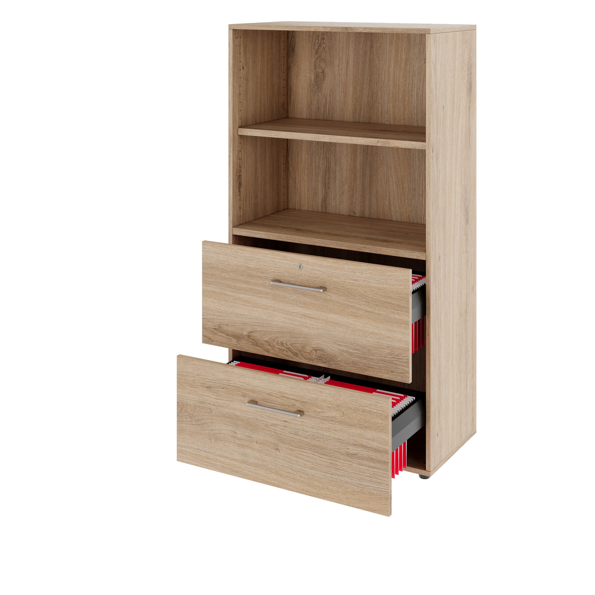 PRO Topping Register Gabinet | 4 OH, 800 x 1510 mm, corpus incollato, con scaffale, area naturale - 4 Main Image