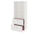 PRO Hängeregisterschrank | 5 OH, 800 x 1880 mm, verleimter Korpus, mit Regal, Weiß - 4 Thumbnail Image