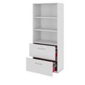 PRO Hängeregisterschrank | 5 OH, 800 x 1880 mm, verleimter Korpus, mit Regal, Grau - 4 Thumbnail Image