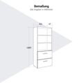 PRO Topping Register Gabinet | 5 OH, 800 x 1880 mm, corpus incollato, con scaffale, nero - 12 Thumbnail Image