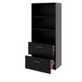 PRO Topping Register Gabinet | 5 OH, 800 x 1880 mm, corpus incollato, con scaffale, nero - 4 Thumbnail Image