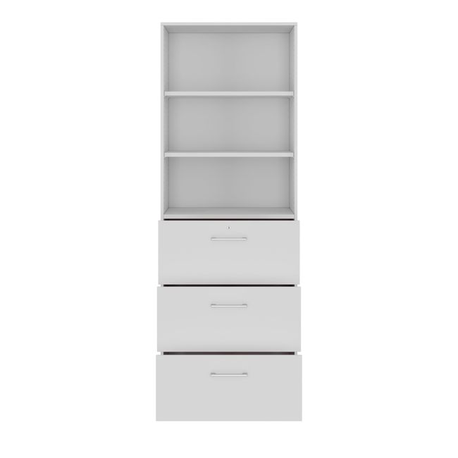 PRO Hängeregisterschrank | 6 OH, 800 x 2250 mm, verleimter Korpus, mit Regal, Grau