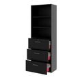 PRO Hängeregisterschrank | 6 OH, 800 x 2250 mm, verleimter Korpus, mit Regal, Schwarz PRO Hängeregisterschrank | 6 OH, 800 x 2250 mm, verleimter Korpus, mit Regal, Schwarz