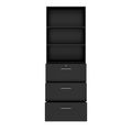 PRO Topping register cabinet | 6 Oh, 800 x 2250 mm, glued corpus, with shelf, black - 3 Thumbnail Image
