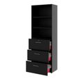 PRO Topping register cabinet | 6 Oh, 800 x 2250 mm, glued corpus, with shelf, black - 4 Thumbnail Image