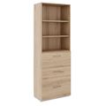 PRO Topping register cabinet | 6 Oh, 800 x 2250 mm, glued corpus, with shelf, natural area - 1 Thumbnail Image