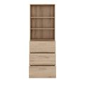 PRO Topping register cabinet | 6 Oh, 800 x 2250 mm, glued corpus, with shelf, natural area - 3 Thumbnail Image