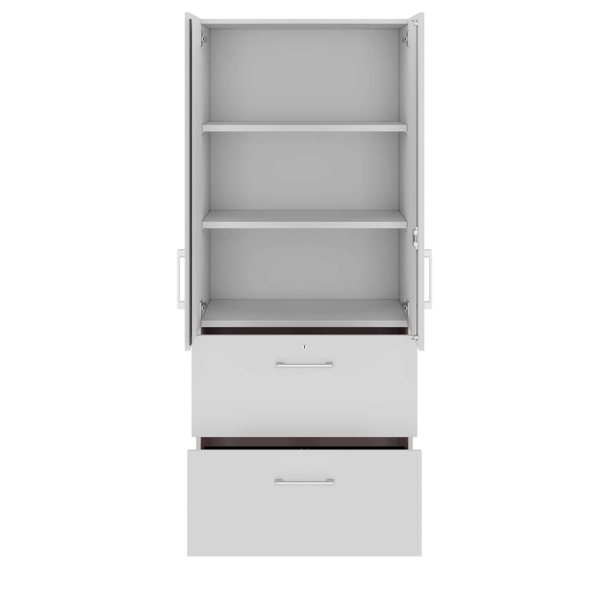 PRO Armoire de registre de garniture | 5 oh, 800 x 1880 mm, corpus collé, avec porte, gris - 3 Main Image