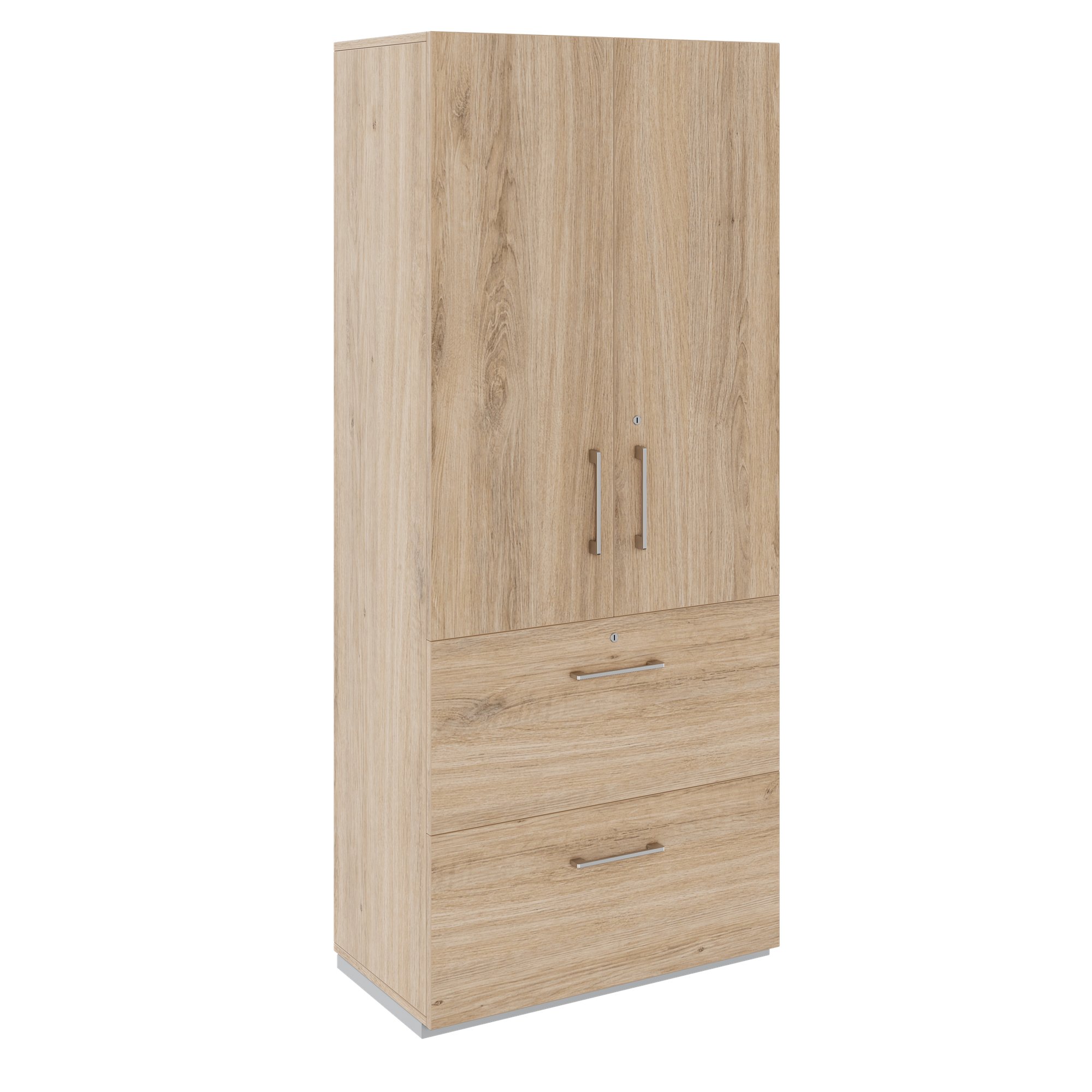 PRO Topping Register Gabinet | 5 OH, 800 x 1880 mm, corpus incollato, con porta, quercia naturale - 1 Main Image
