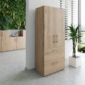 PRO Topping Register Gabinet | 5 OH, 800 x 1880 mm, corpus incollato, con porta, quercia naturale - 3 Thumbnail Image