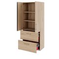 PRO Topping Register Gabinet | 5 OH, 800 x 1880 mm, corpus incollato, con porta, quercia naturale - 5 Thumbnail Image