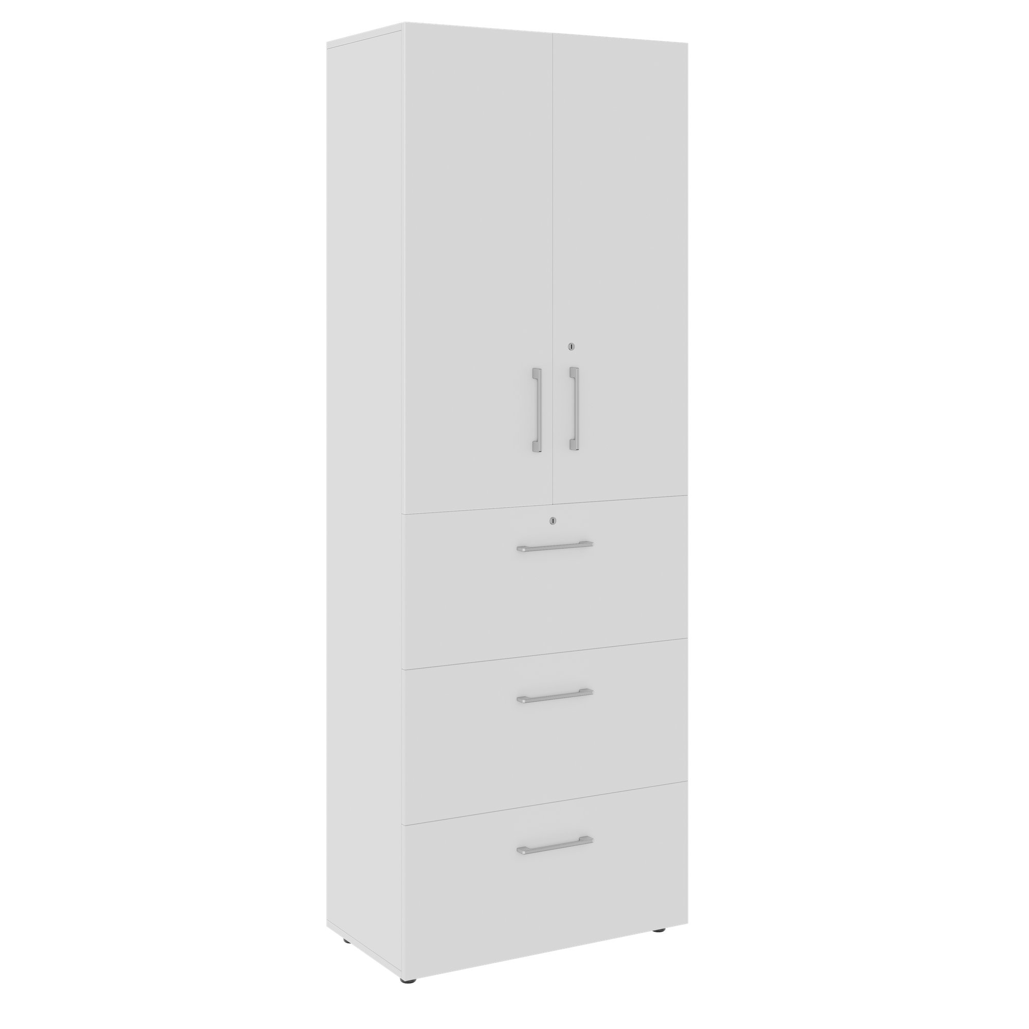 PRO Armoire de registre de garniture | 6 oh, 800 x 2250 mm, corpus collé, avec porte, gris - 1 Main Image