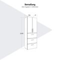 PRO Armoire de registre de garniture | 6 oh, 800 x 2250 mm, corpus collé, avec porte, gris - 12 Thumbnail Image