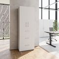 PRO Armoire de registre de garniture | 6 oh, 800 x 2250 mm, corpus collé, avec porte, gris - 13 Thumbnail Image