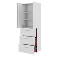 PRO Armoire de registre de garniture | 6 oh, 800 x 2250 mm, corpus collé, avec porte, gris - 4 Thumbnail Image
